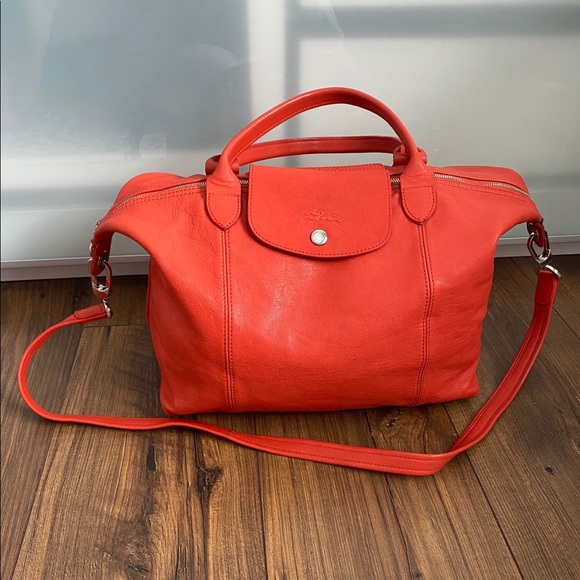 Authentic Longchamp Medium Leather Bag